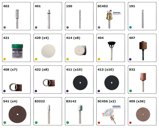 TyzackTools.com. Dremel 100 Piece Multipurpose Modular Accessory ...