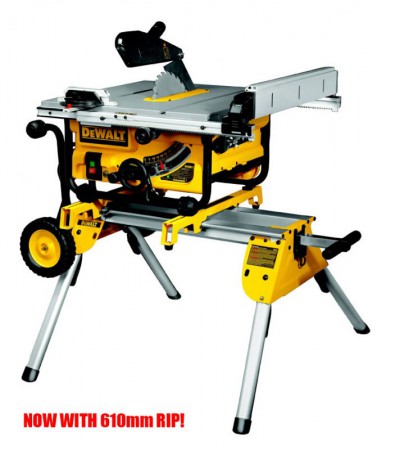 Dewalt Dw745 240v Portable Table Saw De7400 Rolling Work